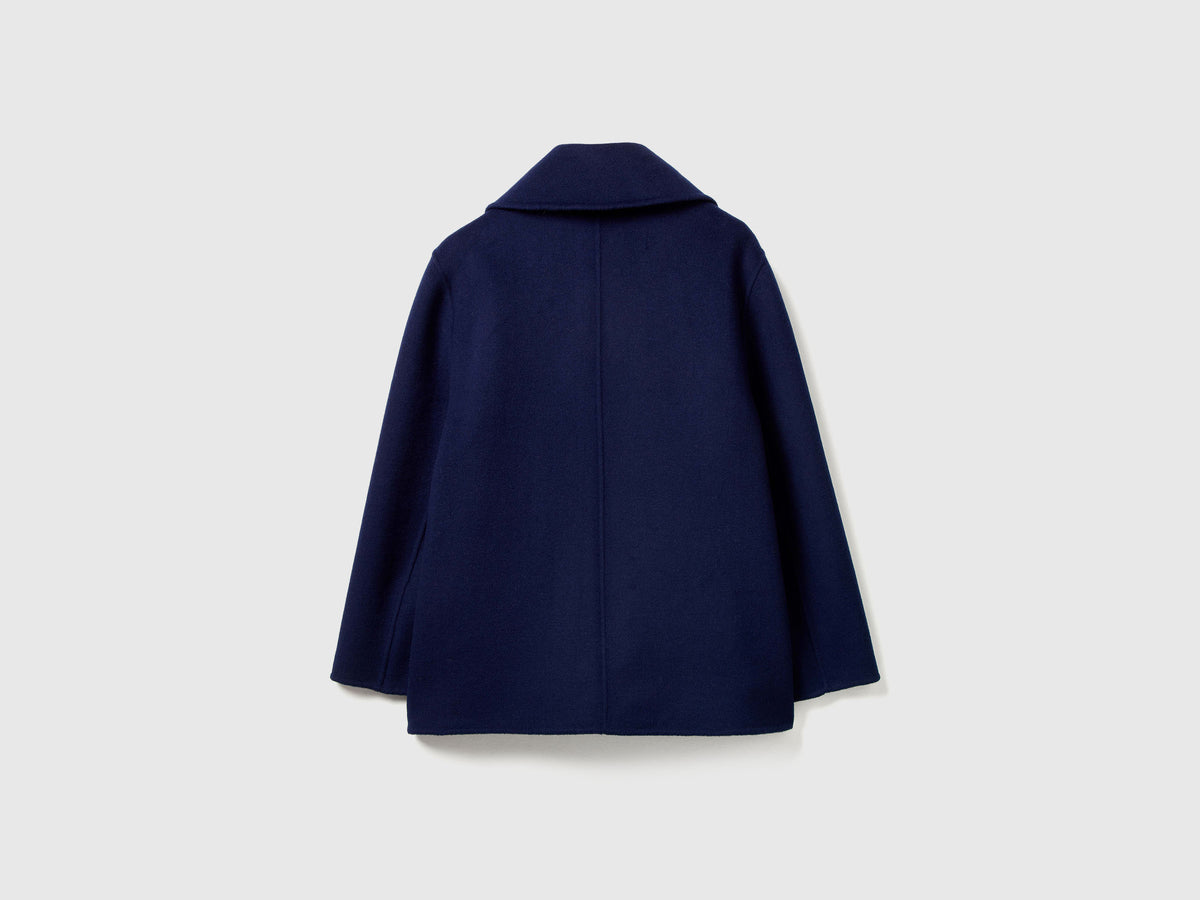 Cappotto doppiopetto in misto lana