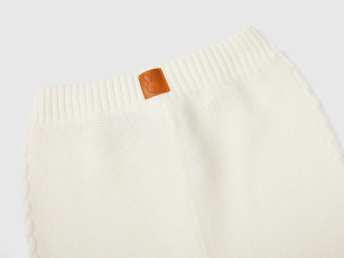 Pantaloni con trecce in misto lana riciclata