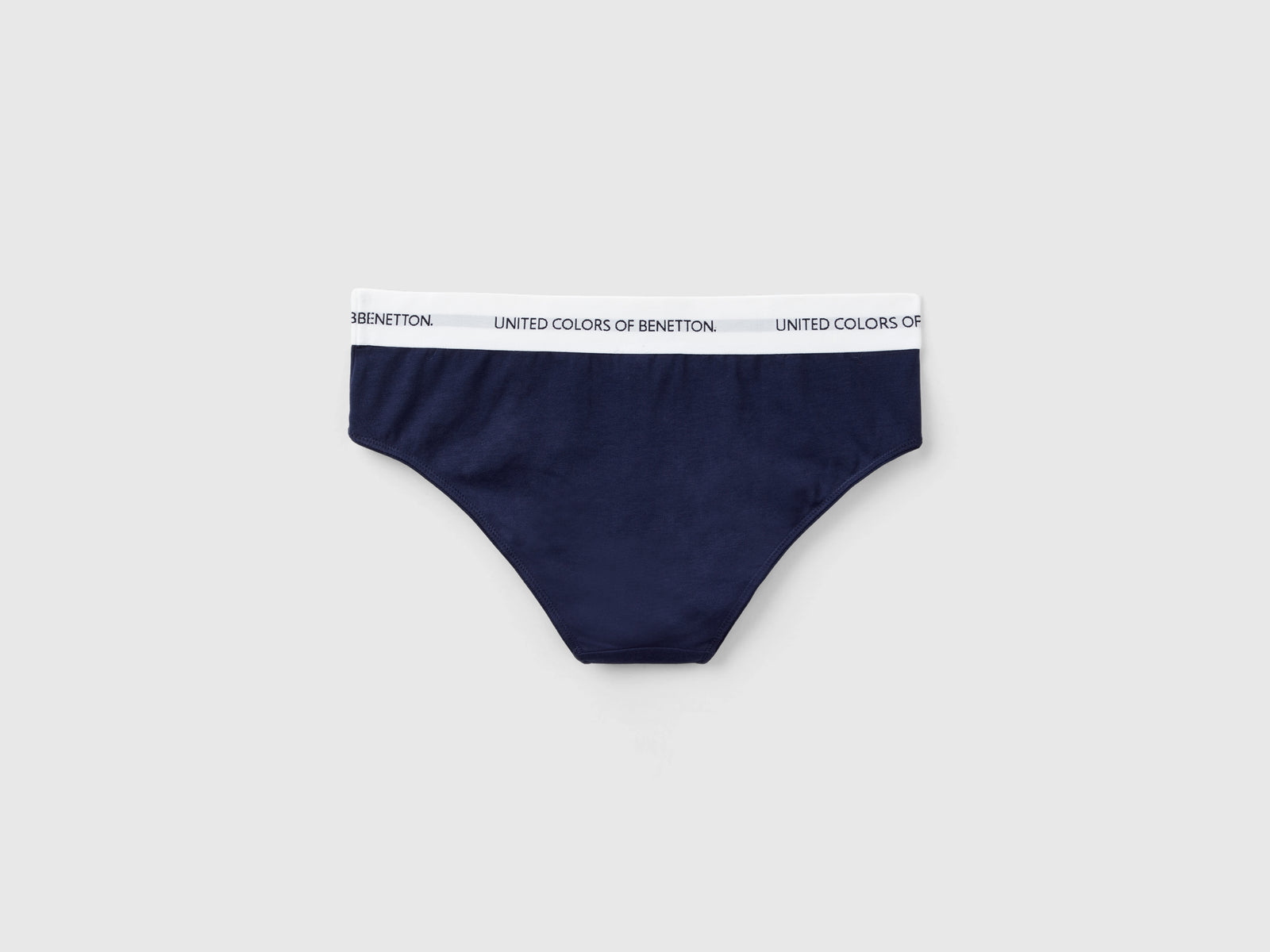 Slip fianco alto in cotone bio da donna blu scuro 2 | Benetton Outlet