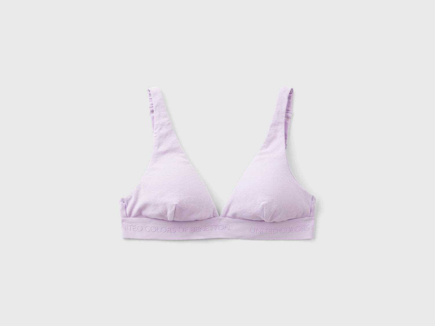 Reggiseno a triangolo in cotone bio da donna lilla | Benetton Outlet