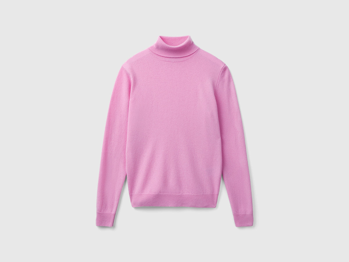Merino wool roll neck jumper