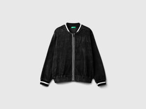 Felpa stile bomber in ciniglia