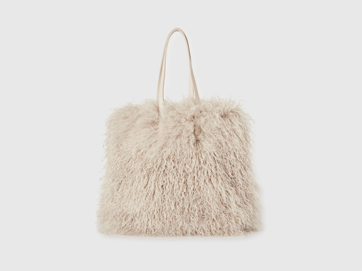 Borsa in pelliccetta sintetica