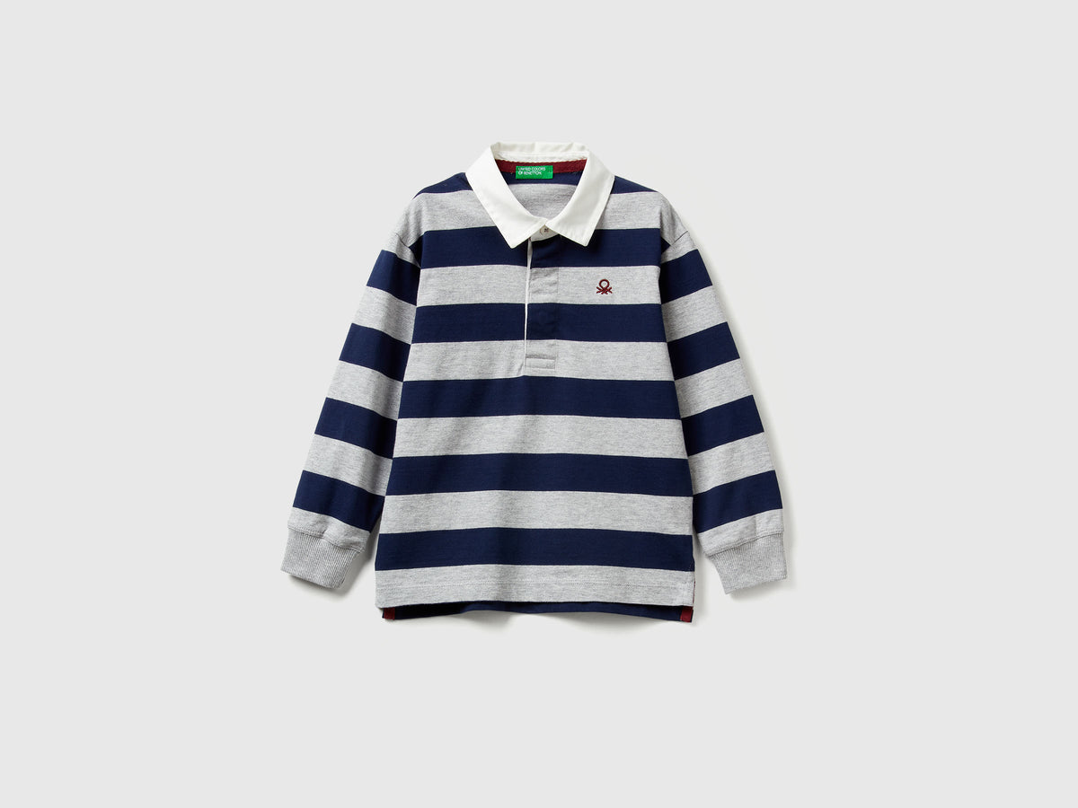 Polo rugby a righe in cotone