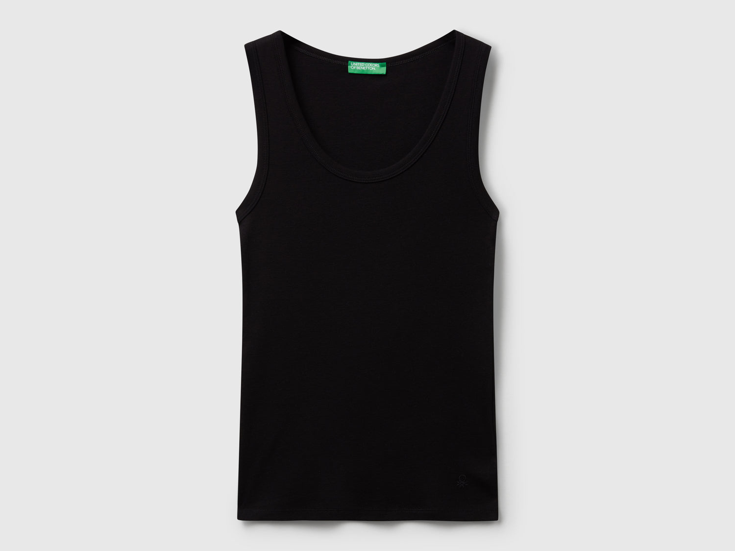 Canotta in puro cotone da donna nero | Benetton Outlet