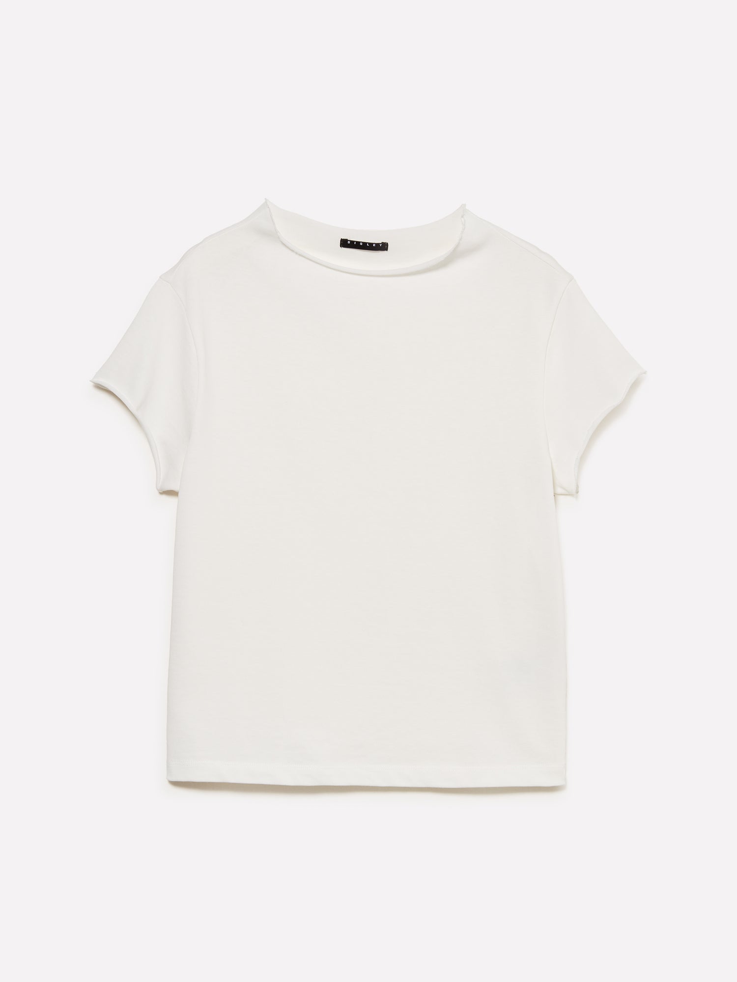T-shirt con collo halter da donna bianco | Sisley Outlet