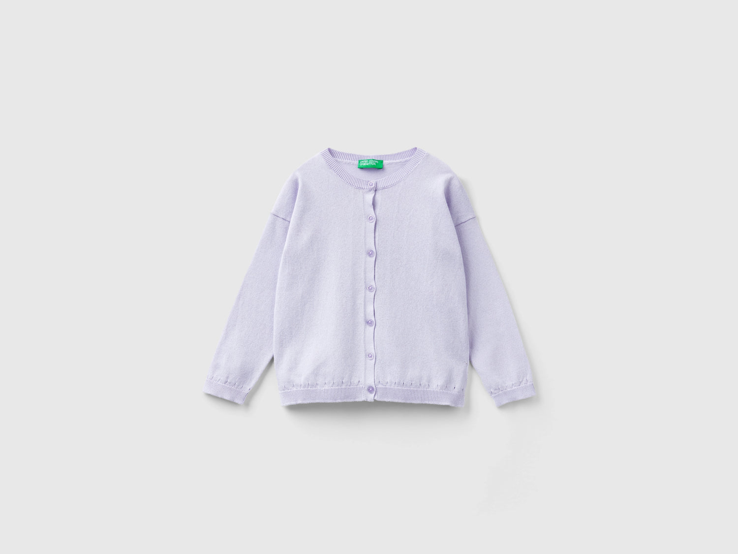 Cardigan con bottoni glitter da bimba lilla | Benetton Outlet