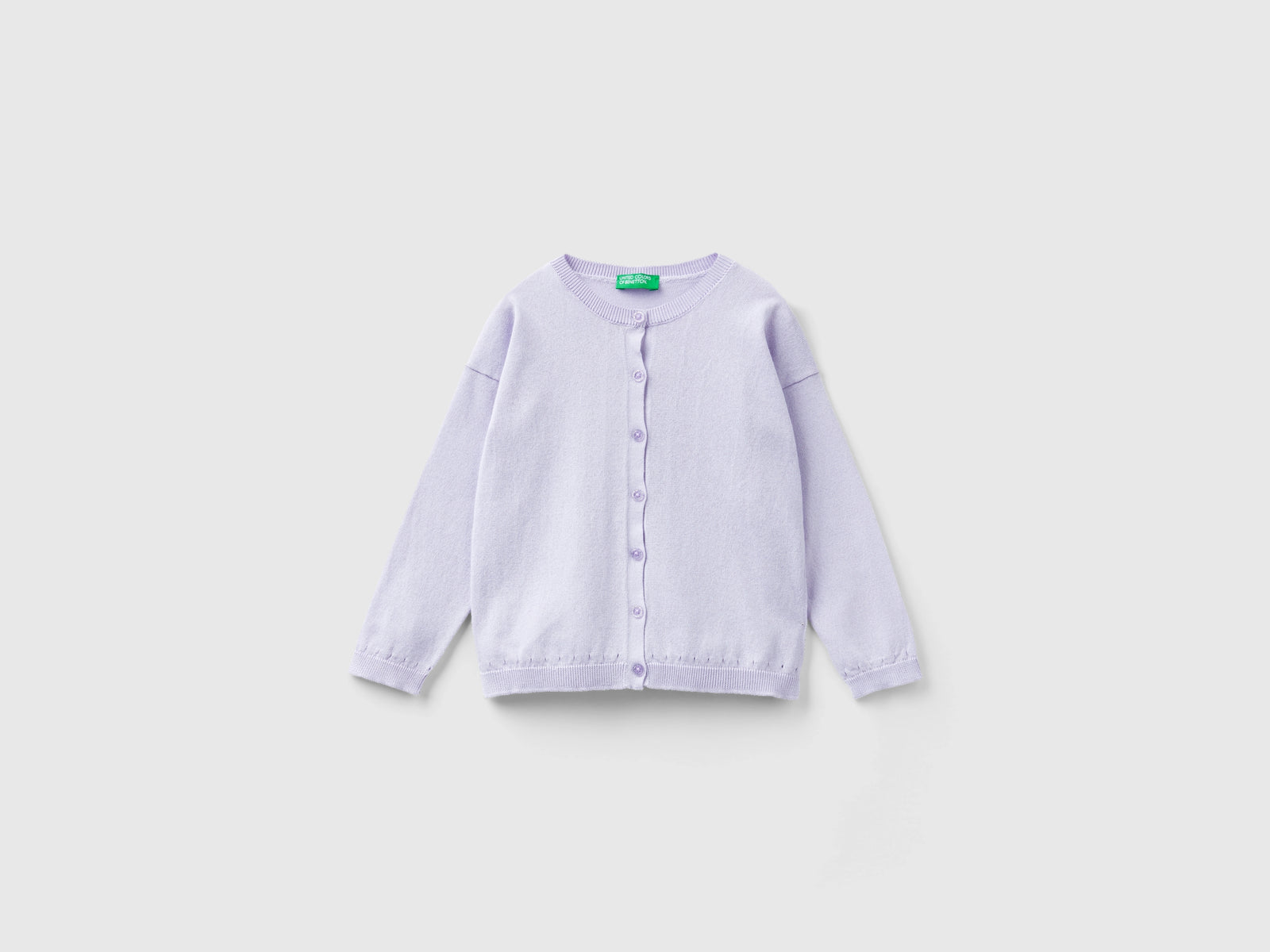 Cardigan con bottoni glitter da bimba lilla | Benetton Outlet