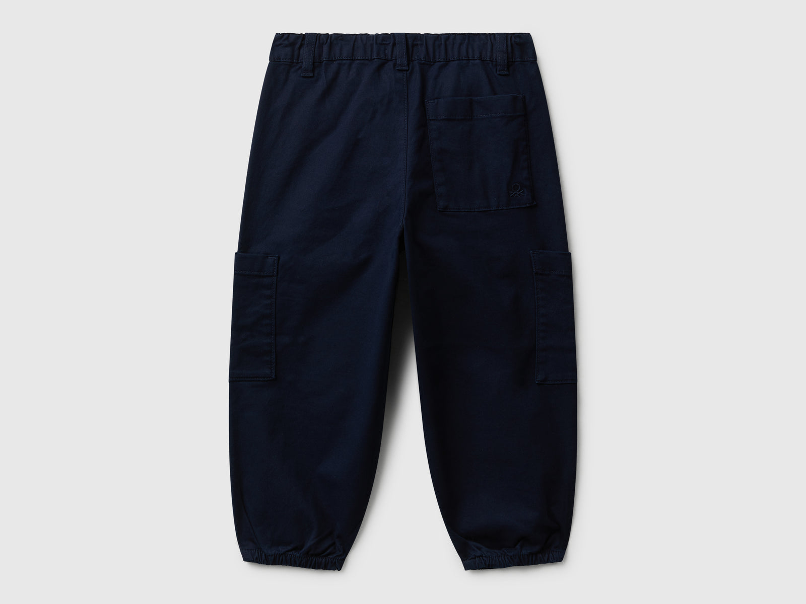 Pantaloni parachute in cotone stretch da bimbo blu scuro 2 | Benetton Outlet