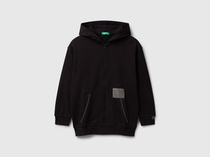 Felpa over fit con zip