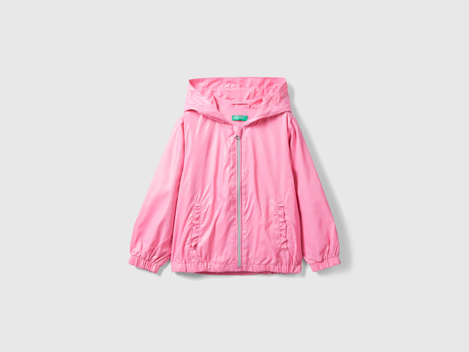 Giacca leggera "Rain Defender" da bimba rosa | Benetton Outlet