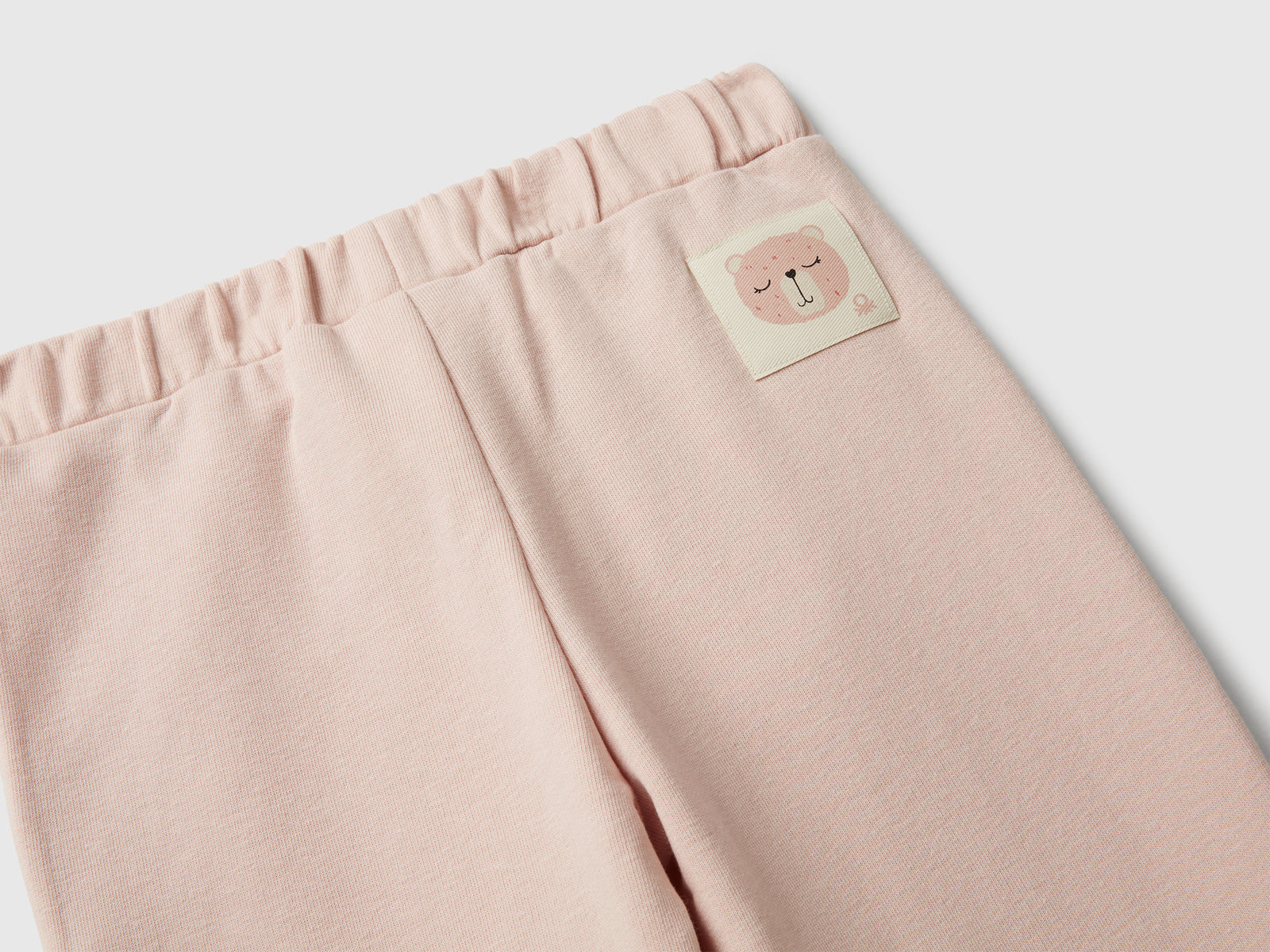 Joggers con fiocco da bimba rosa tenue 3 | Benetton Outlet