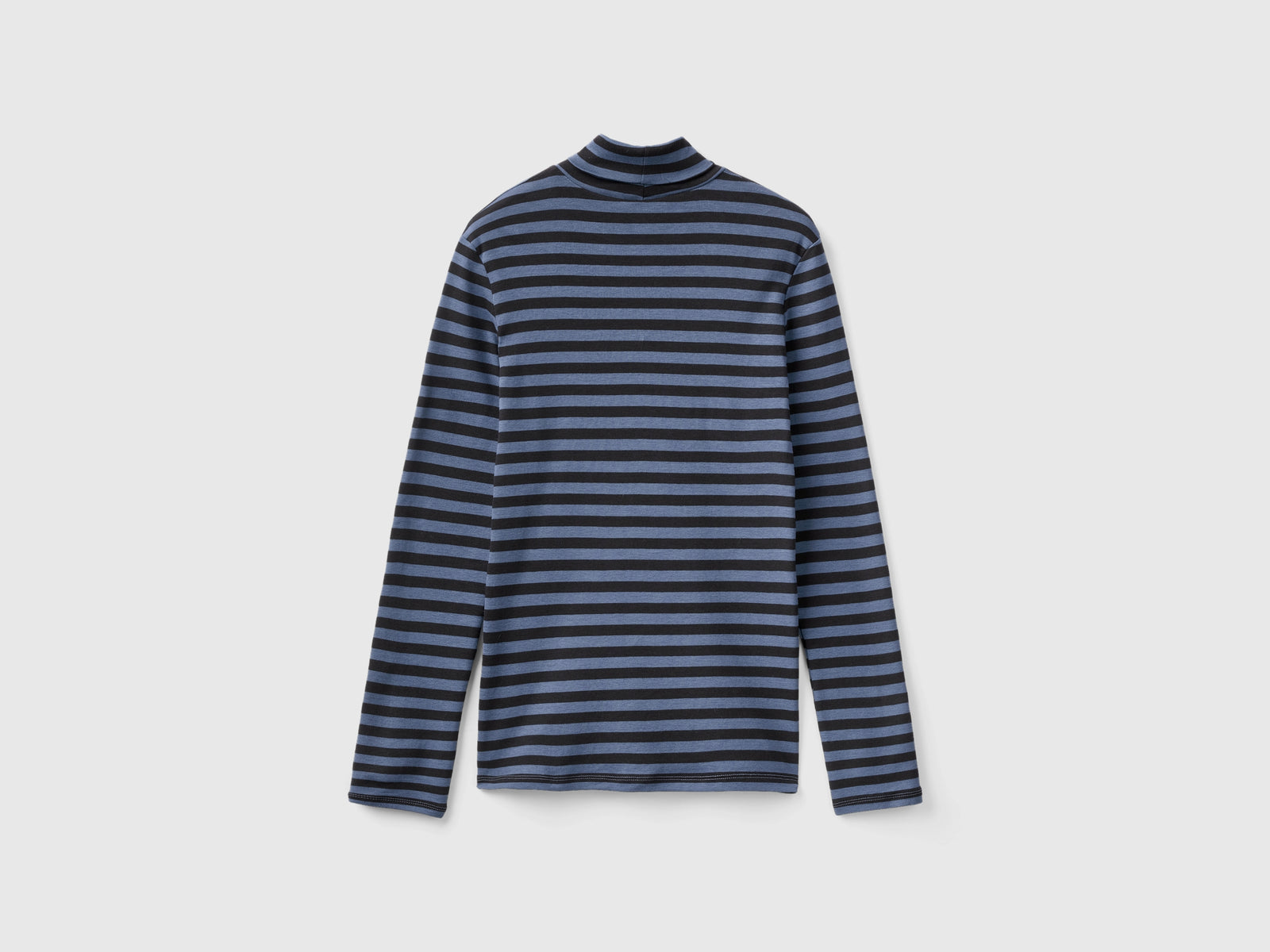 T-shirt lupetto a righe da donna blu 2 | Benetton Outlet