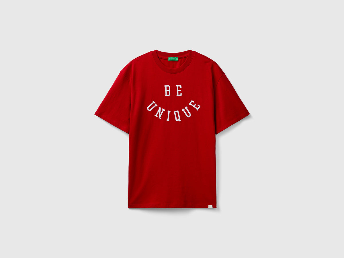 T-shirt con stampa slogan