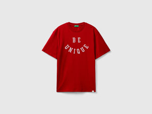 T-shirt con stampa slogan