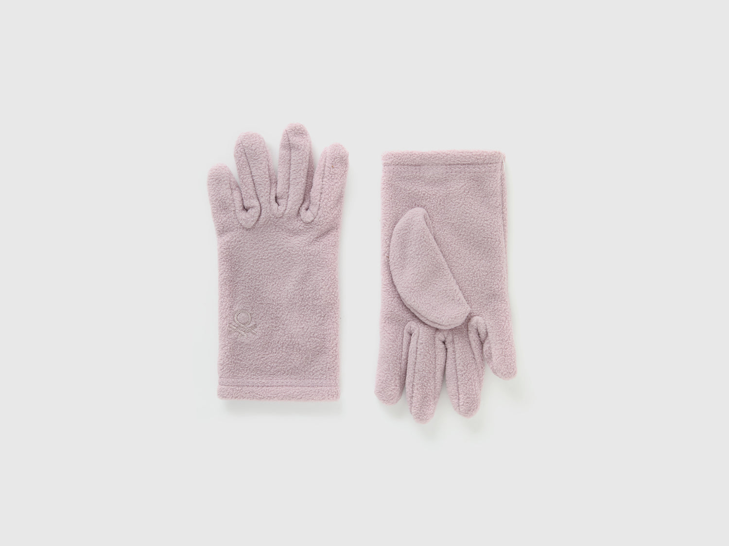 Guanti in pile da bambino rosa | Benetton Outlet