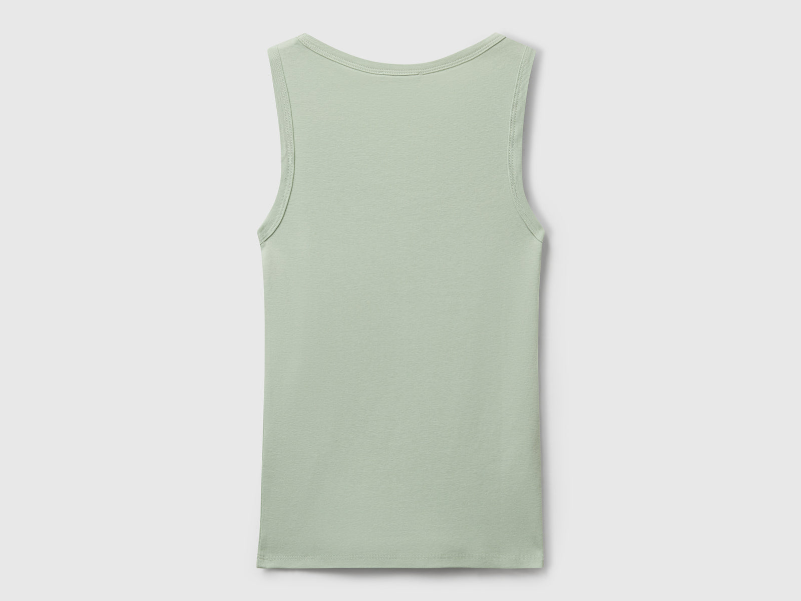 Canotta verde salvia in puro cotone da donna verde chiaro 2 | Benetton Outlet