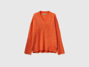 Maglione over fit in misto lana