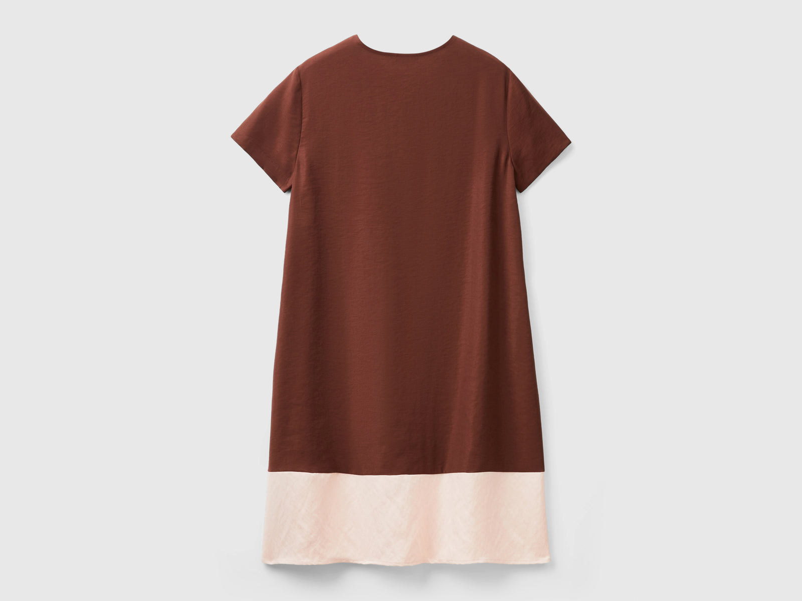 Vestito svasato in misto Modal da donna marrone scuro 2 | Benetton Outlet