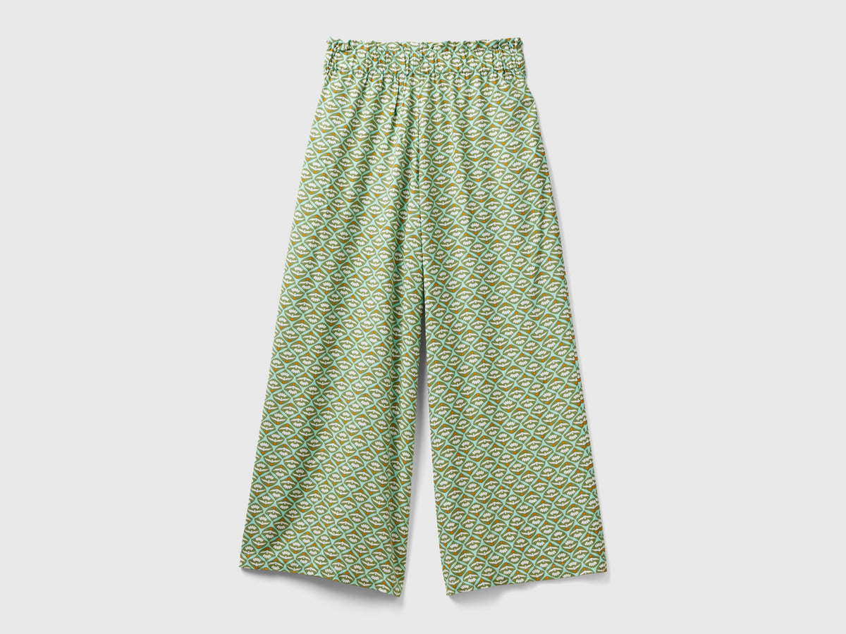 Pantaloni con stampa floreale