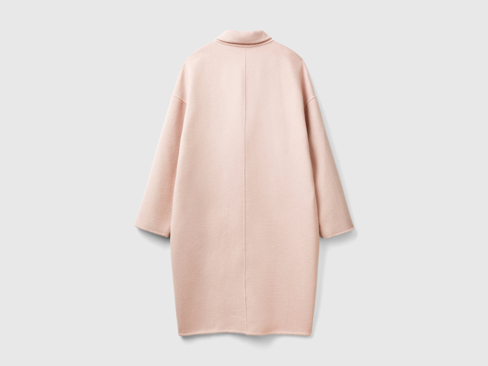 Cappotto midi in misto lana da donna rosa 2 | Benetton Outlet