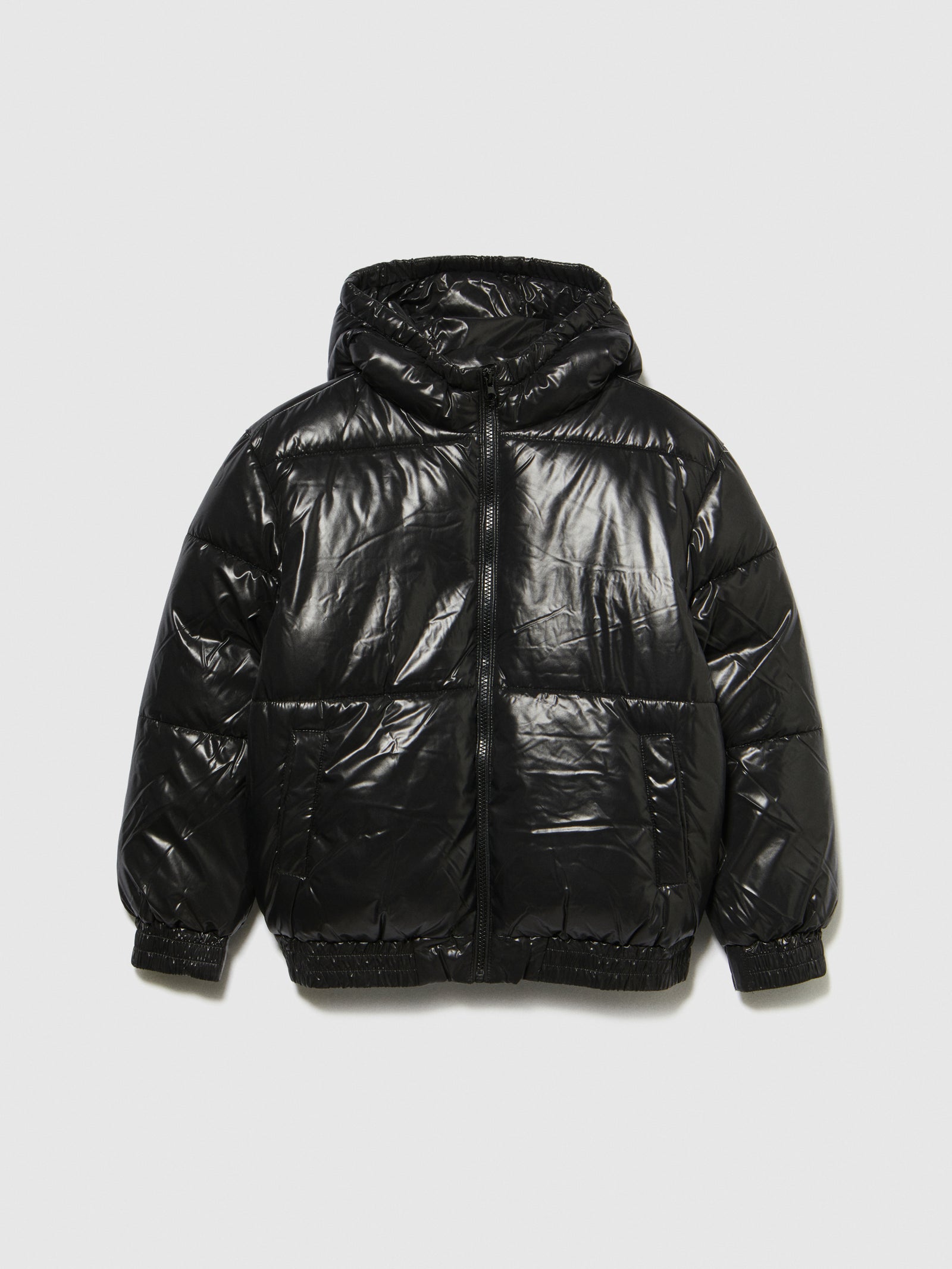 Giubbotto imbottito con stampa a rilievo da bambino nero | Sisley young Outlet