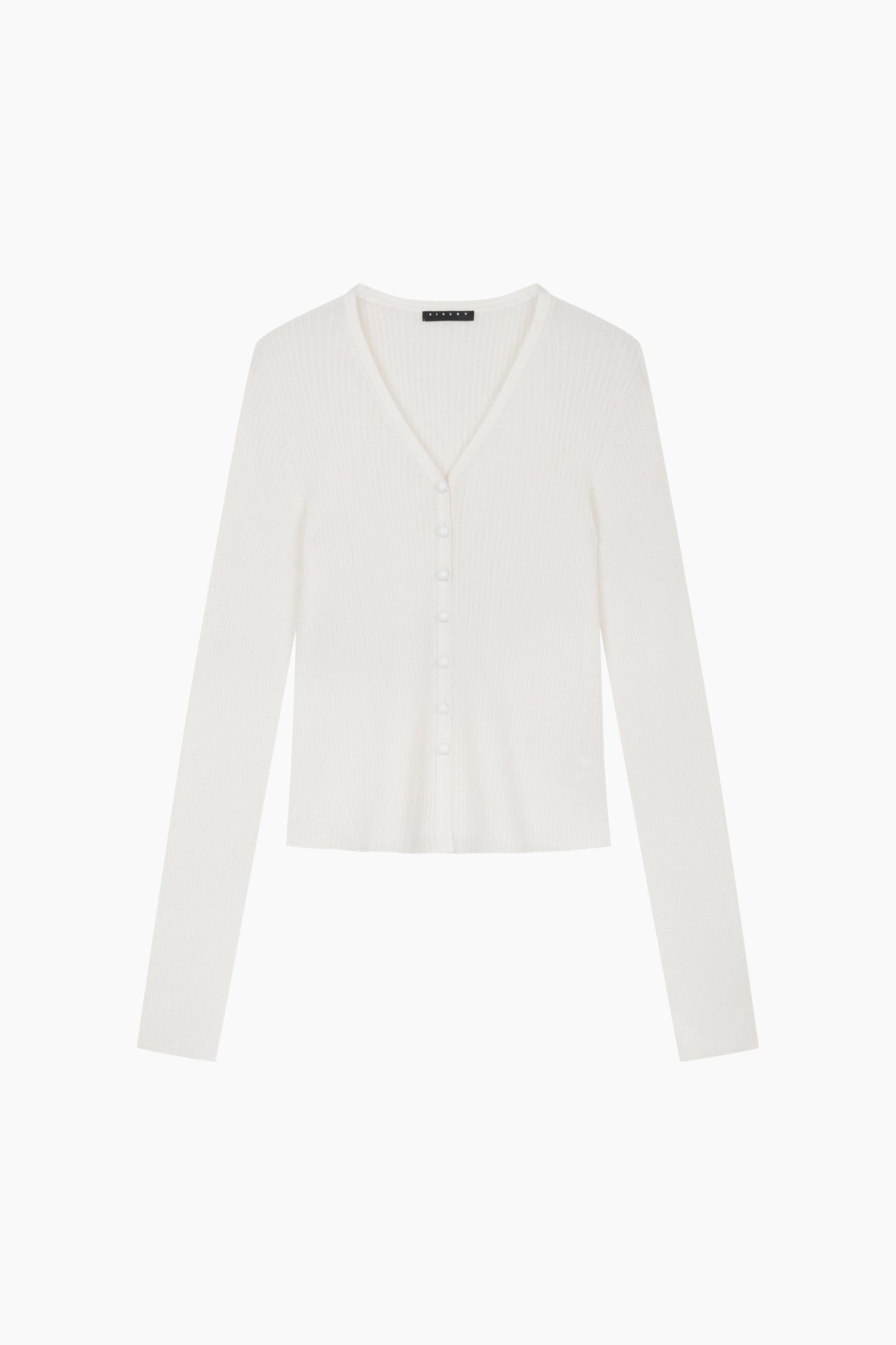Cardigan con bottoni a perla da donna bianco | Sisley Outlet
