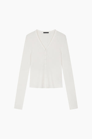 Cardigan con bottoni a perla