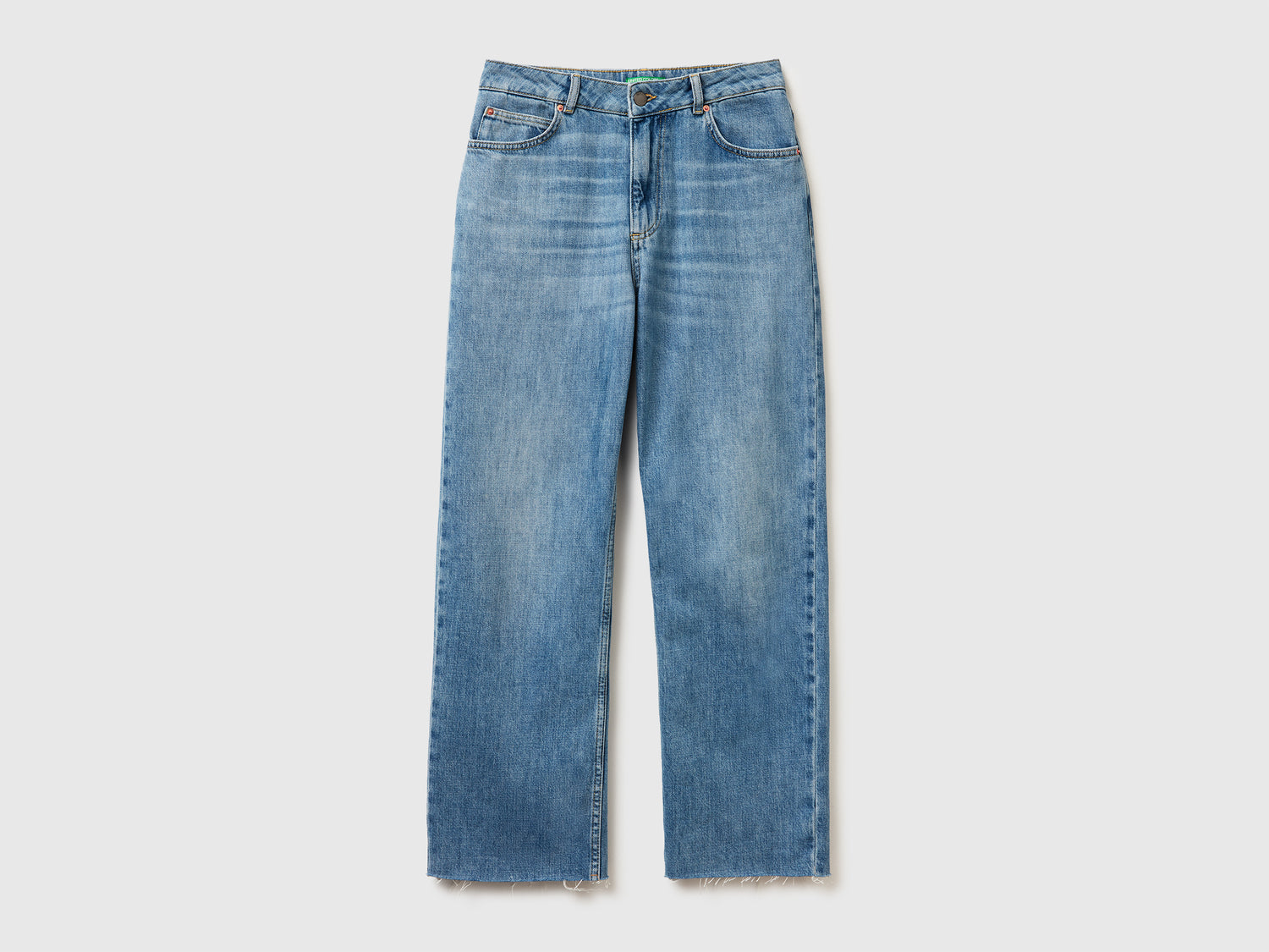 Jeans cropped daddy fit da donna azzurro | Benetton Outlet