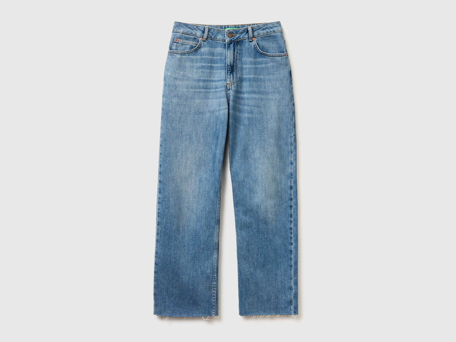 Jeans cropped daddy fit da donna azzurro | Benetton Outlet