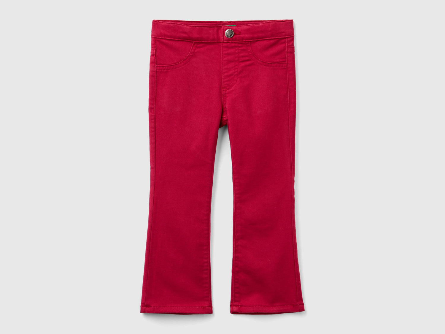 Pantaloni elasticizzati a zampa da bimba ciclamino | Benetton Outlet