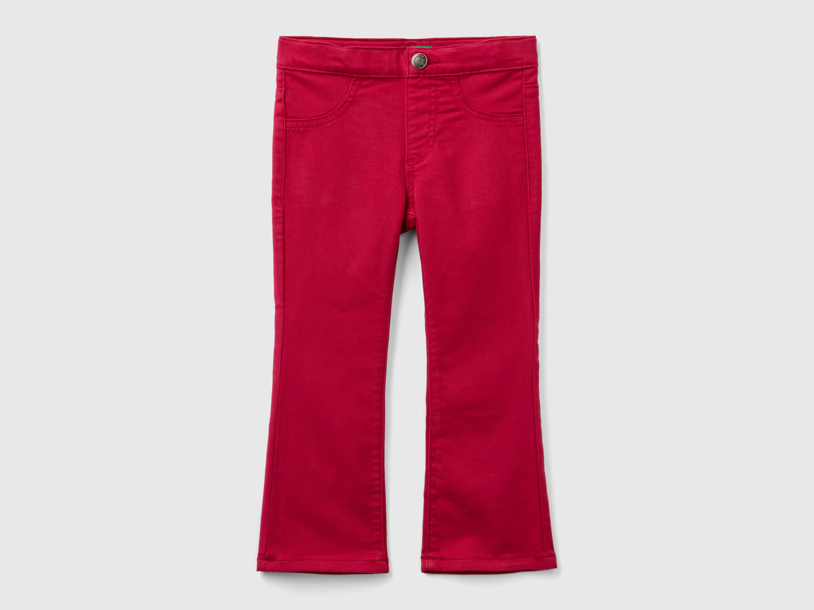 Pantaloni elasticizzati a zampa da bimba ciclamino | Benetton Outlet