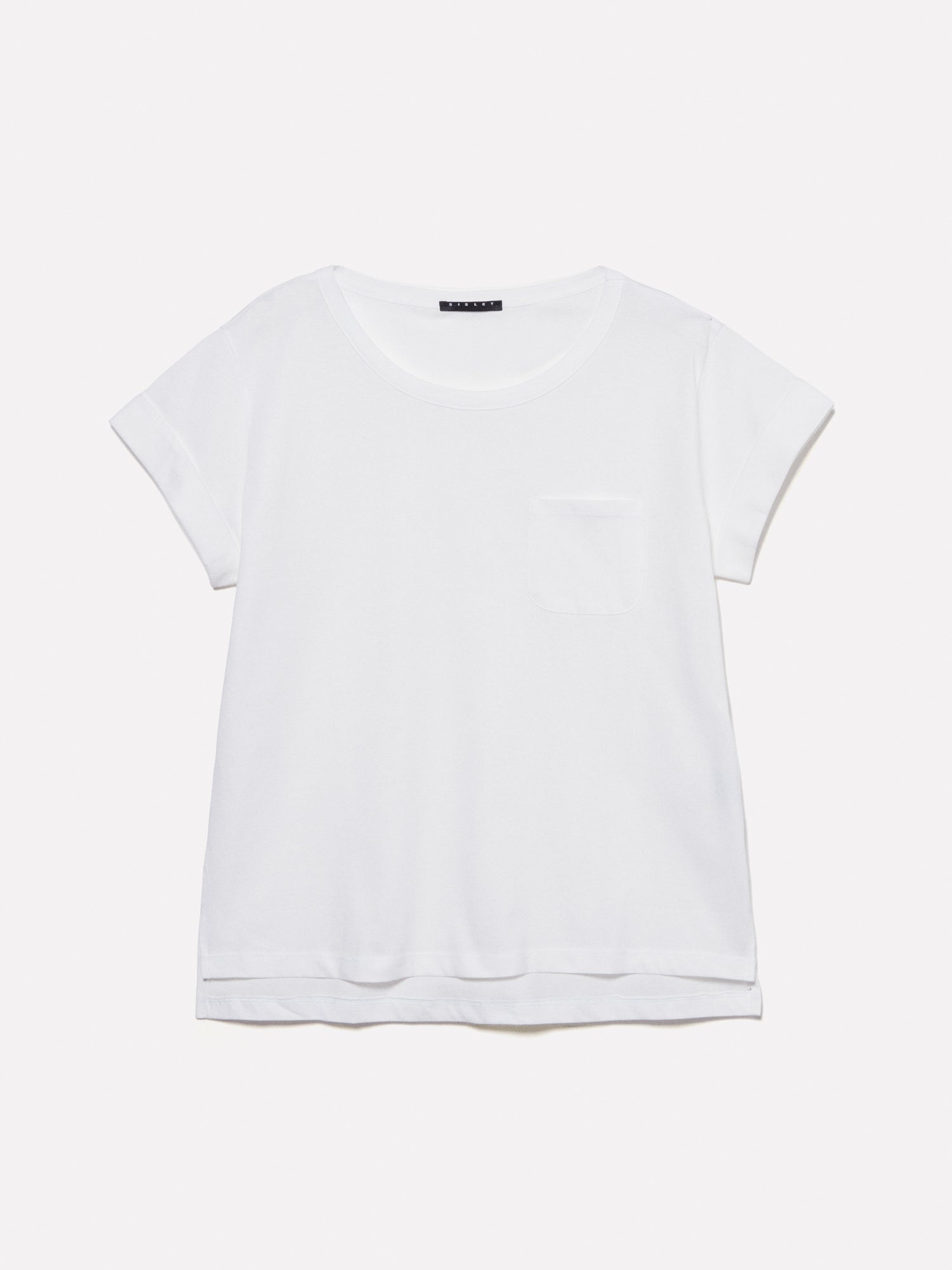 T-shirt con taschino da donna bianco | Sisley Outlet
