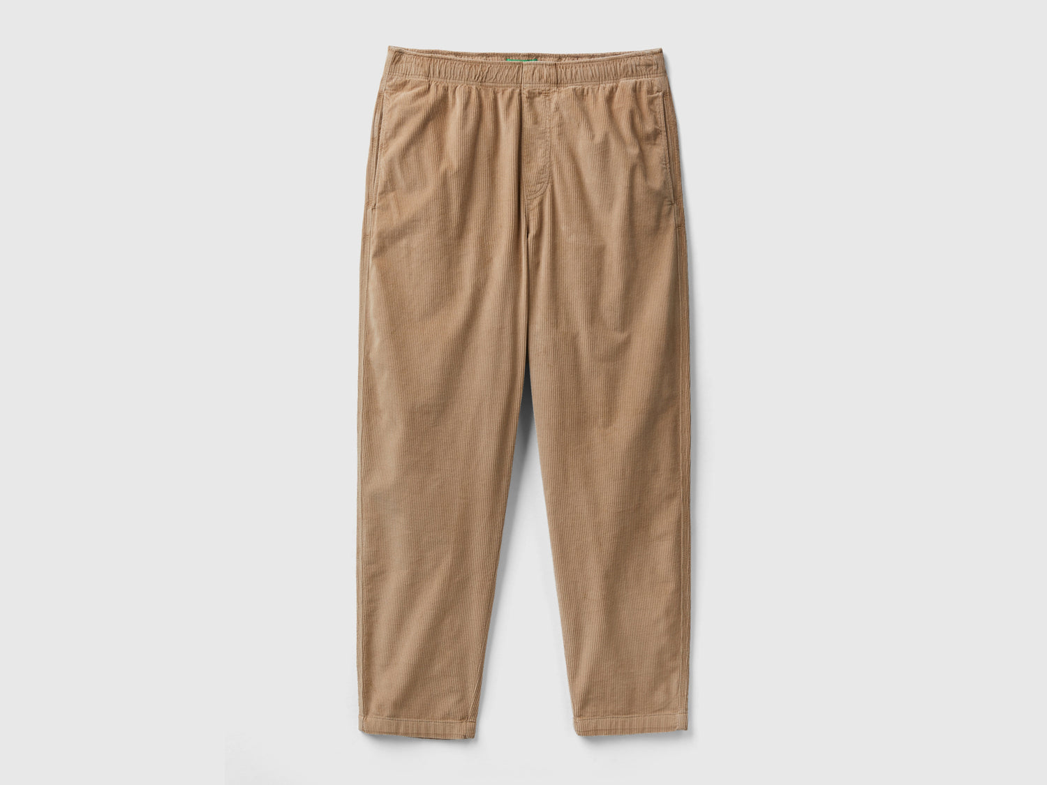 Joggers in velluto con coulisse da uomo cammello | Benetton Outlet