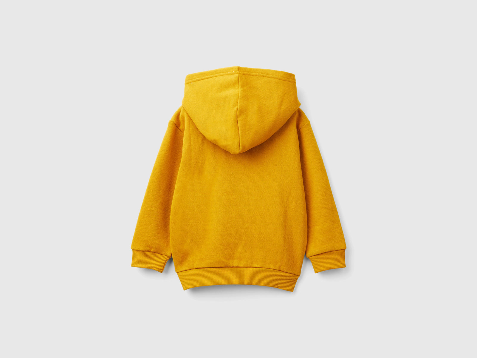 Felpa con cappuccio foderato da bimbo senape 2 | Benetton Outlet