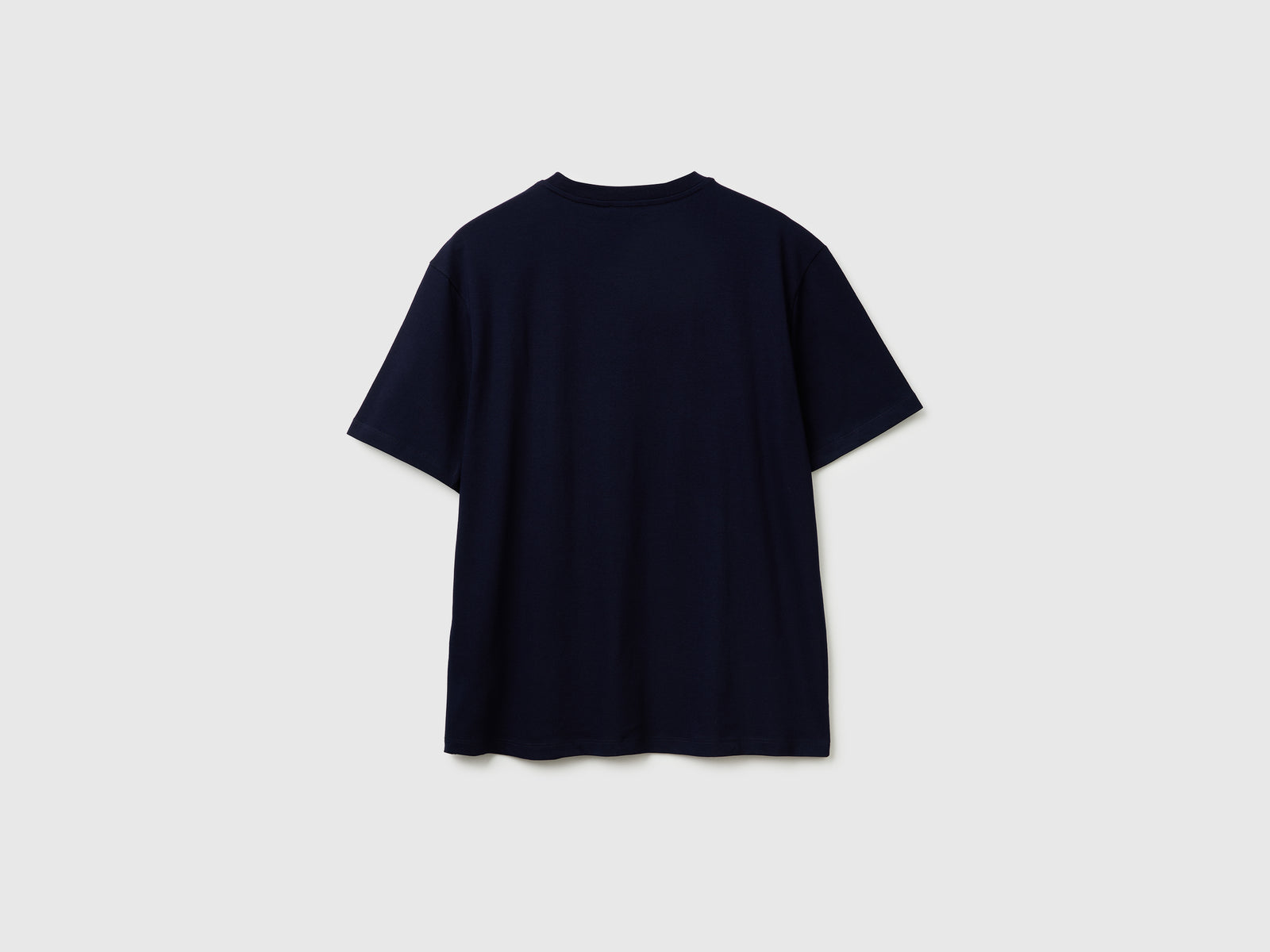 T-shirt in cotone con logo da uomo blu scuro 2 | Benetton Outlet