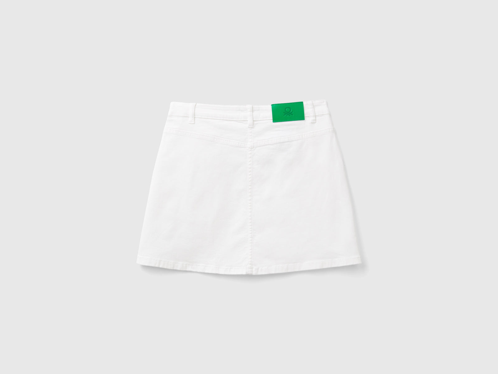 Minigonna in cotone stretch da donna bianco 2 | Benetton Outlet