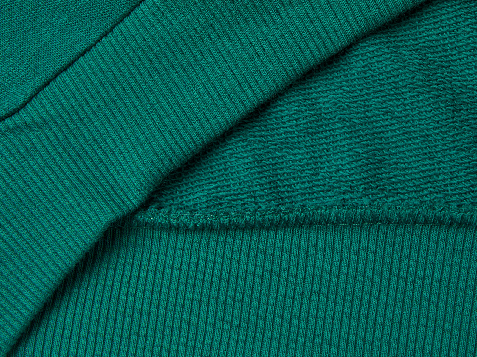 Felpa in cotone bio con zip da bimbo verde scuro 3 | Benetton Outlet