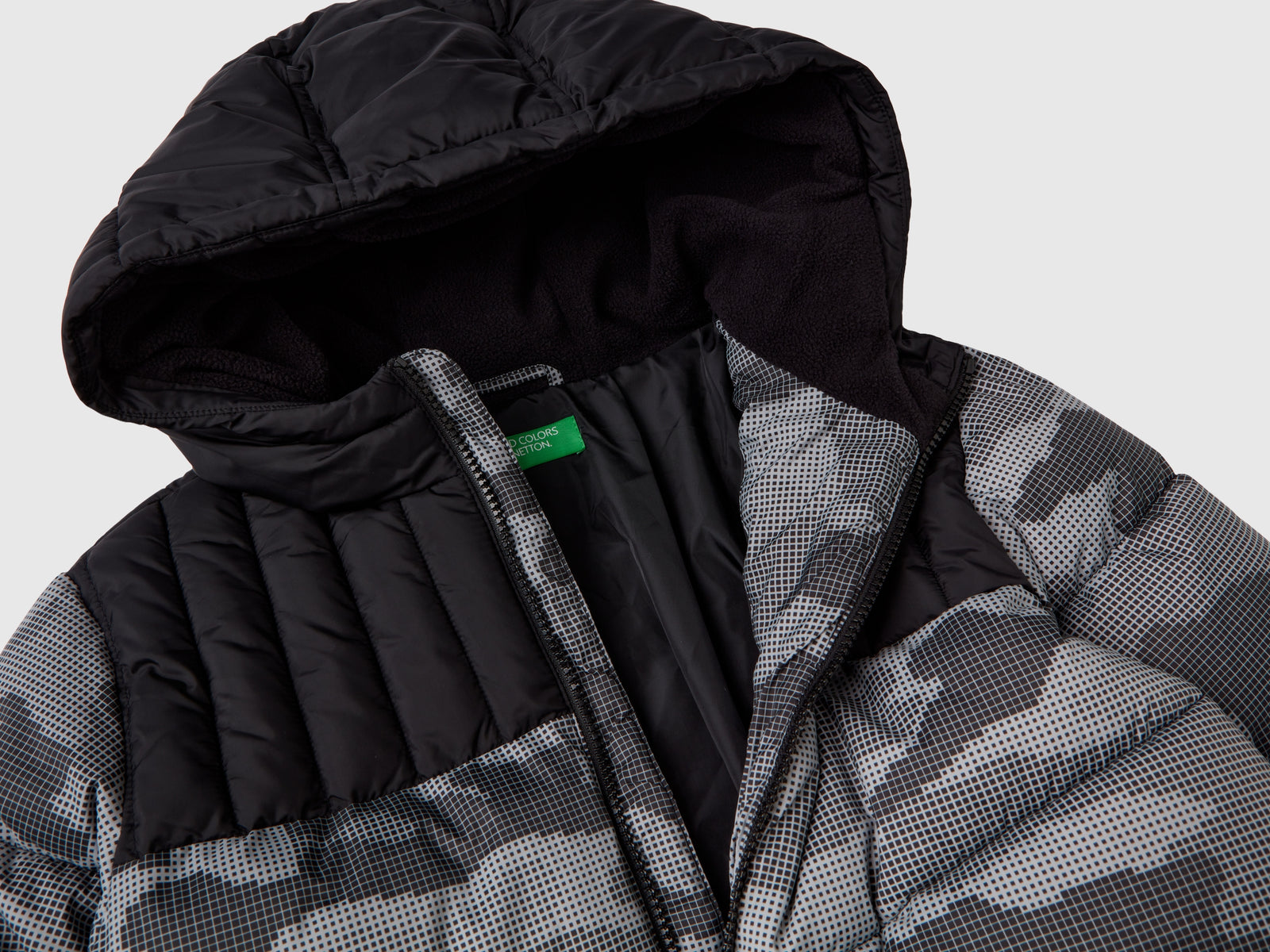 Piumino camouflage da bambino grigio 3 | Benetton Outlet