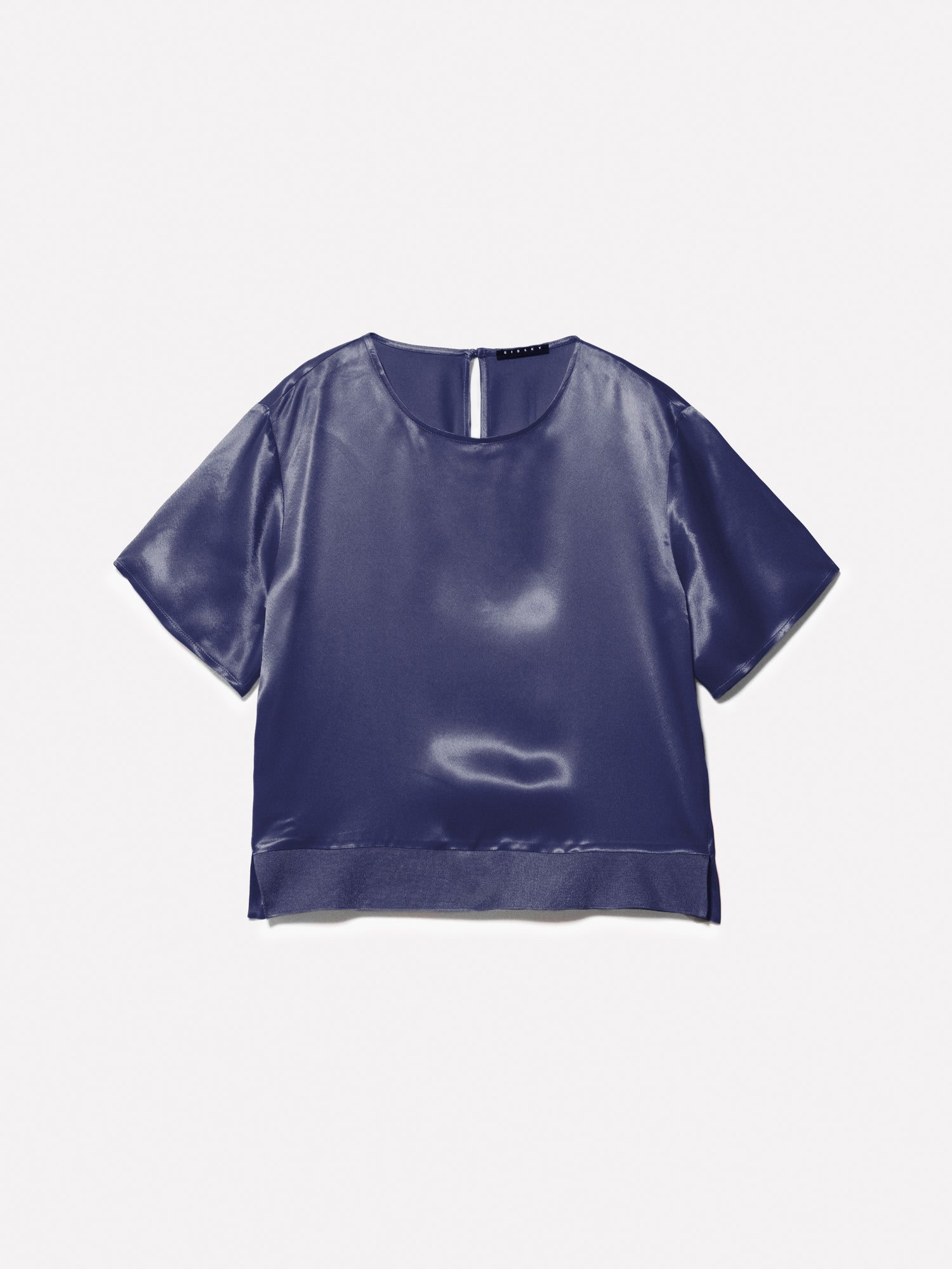 Blusa in raso da donna blu scuro | Sisley Outlet