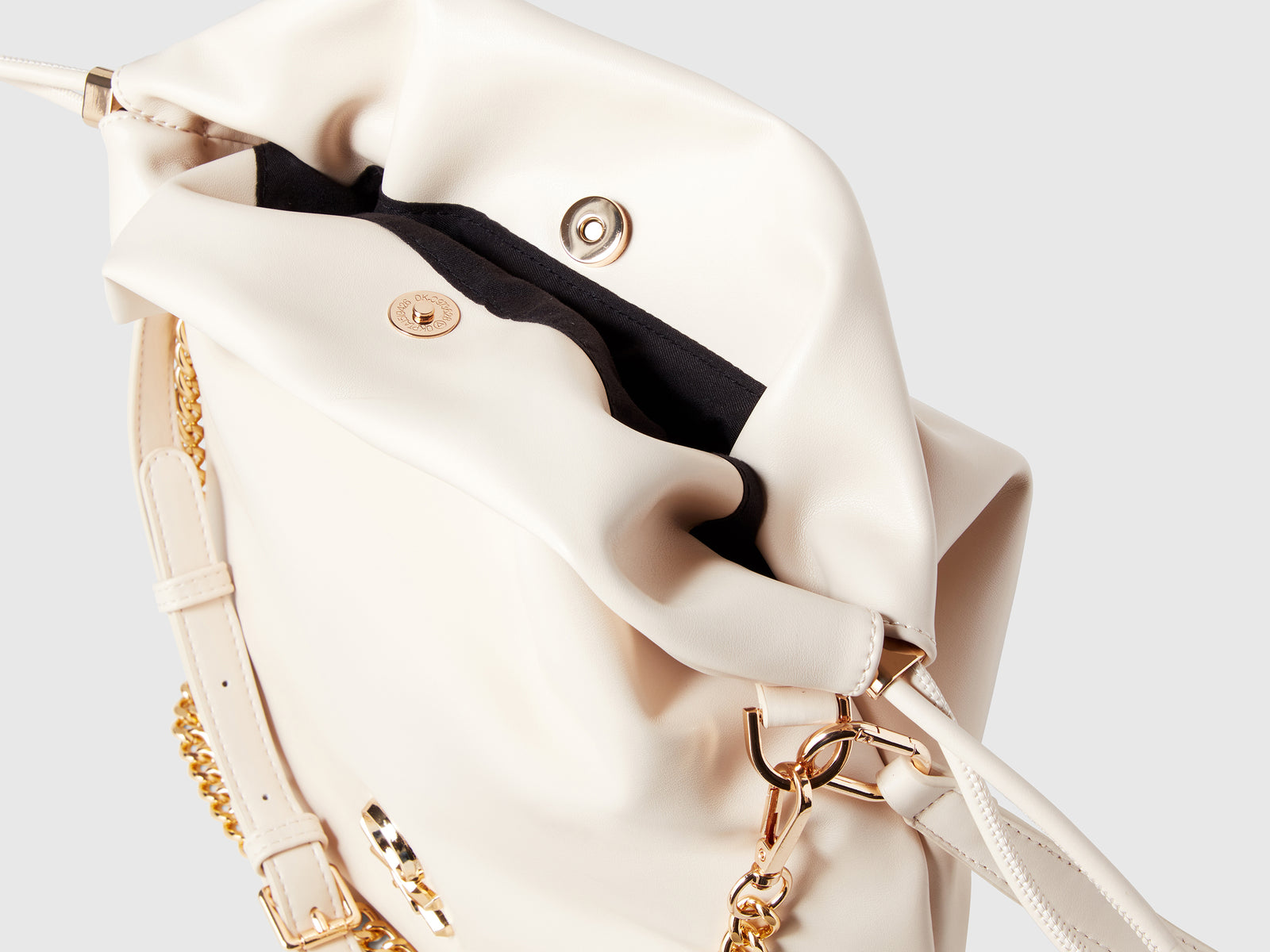 Borsa a secchiello grande da donna bianco panna 3 | Benetton Outlet
