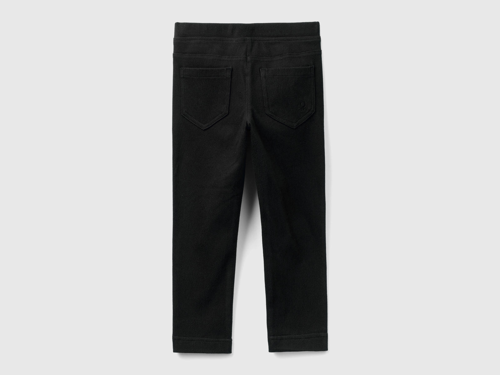 Pantaloni in felpa super stretch da bimba nero 2 | Benetton Outlet
