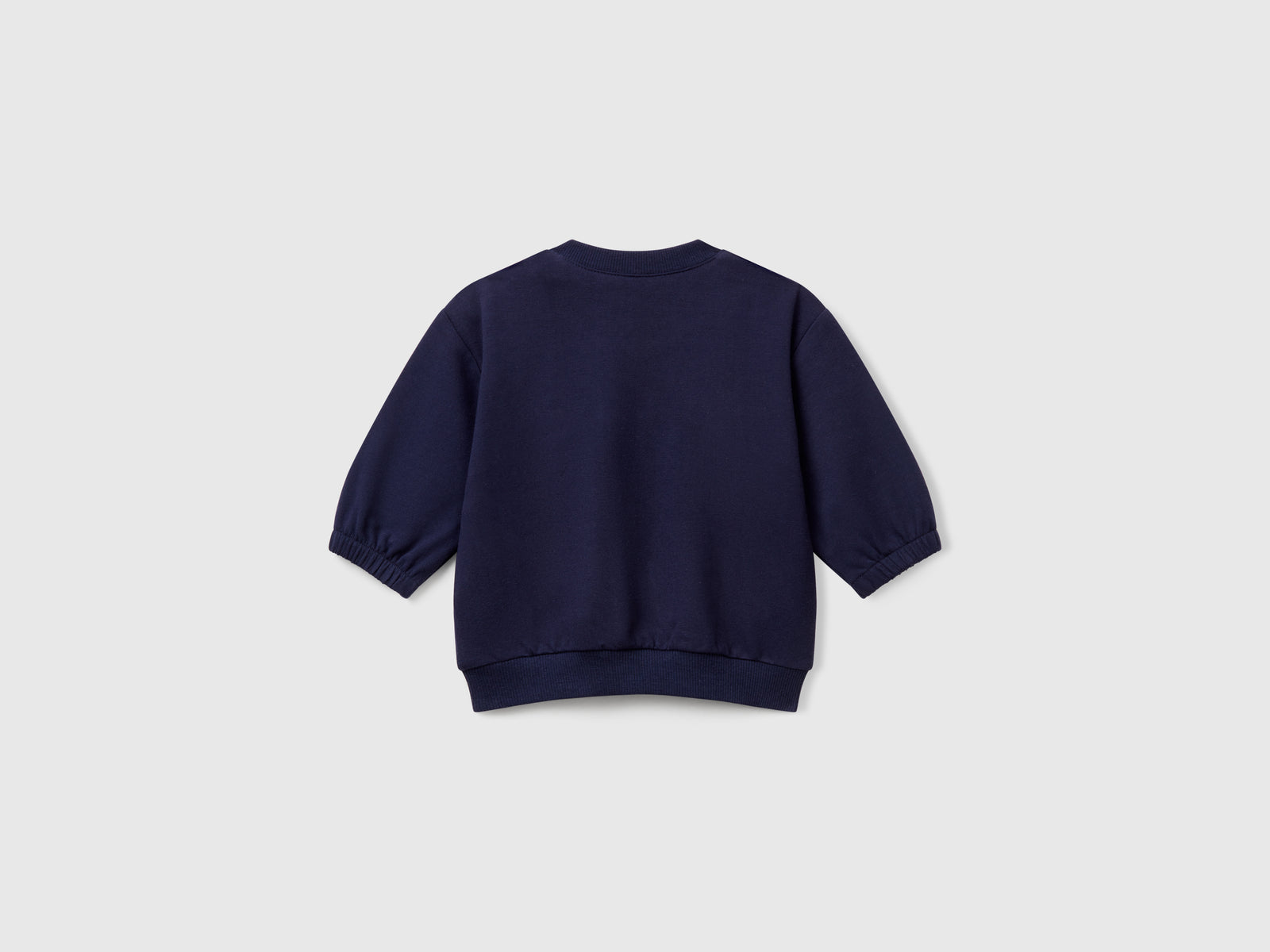 Felpa con ricamo e patch da neonato blu scuro 2 | Benetton Outlet