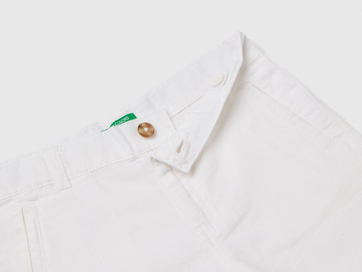 Shorts in misto lino