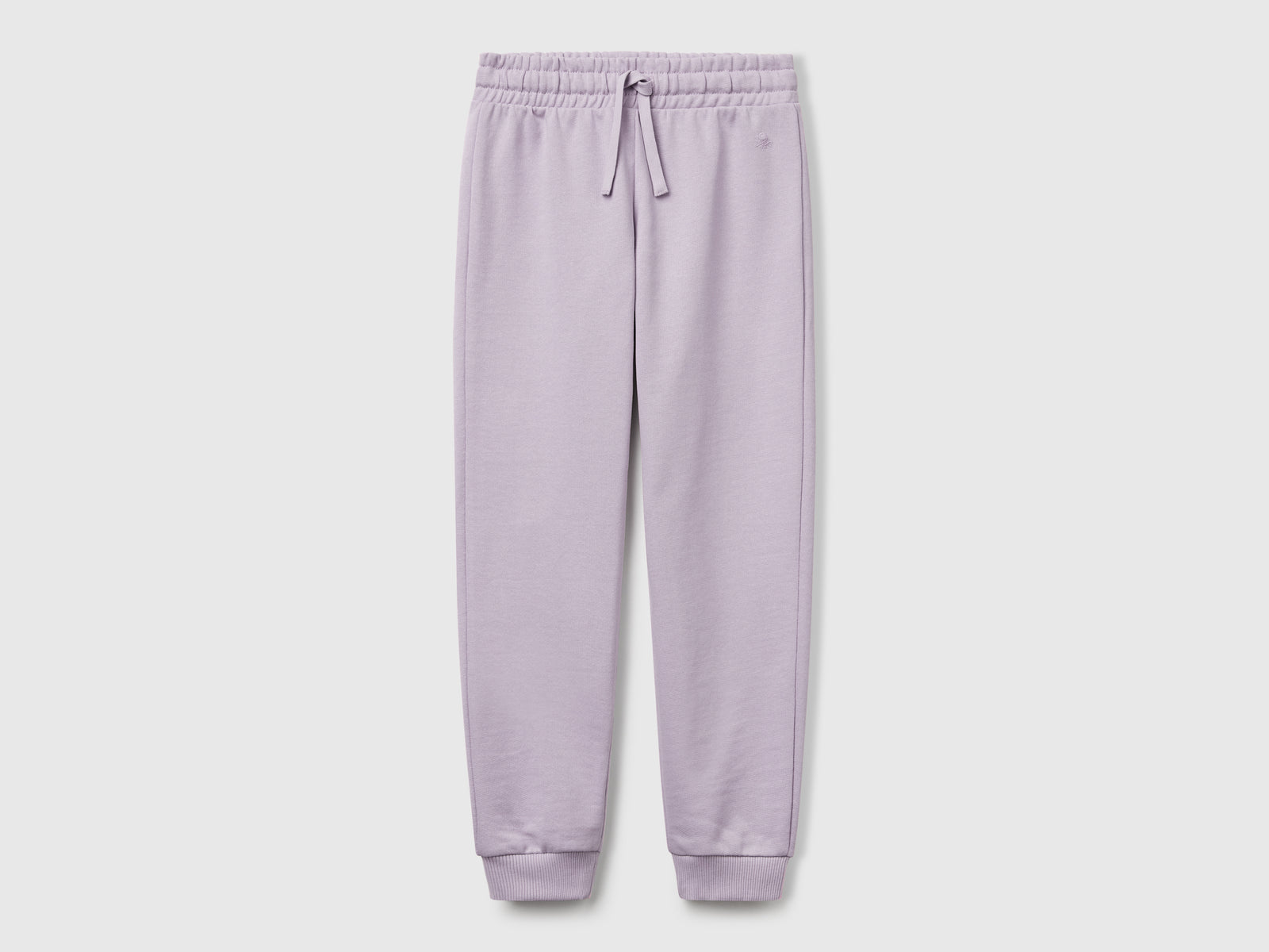 Pantaloni in felpa con logo da bambina lavanda | Benetton Outlet