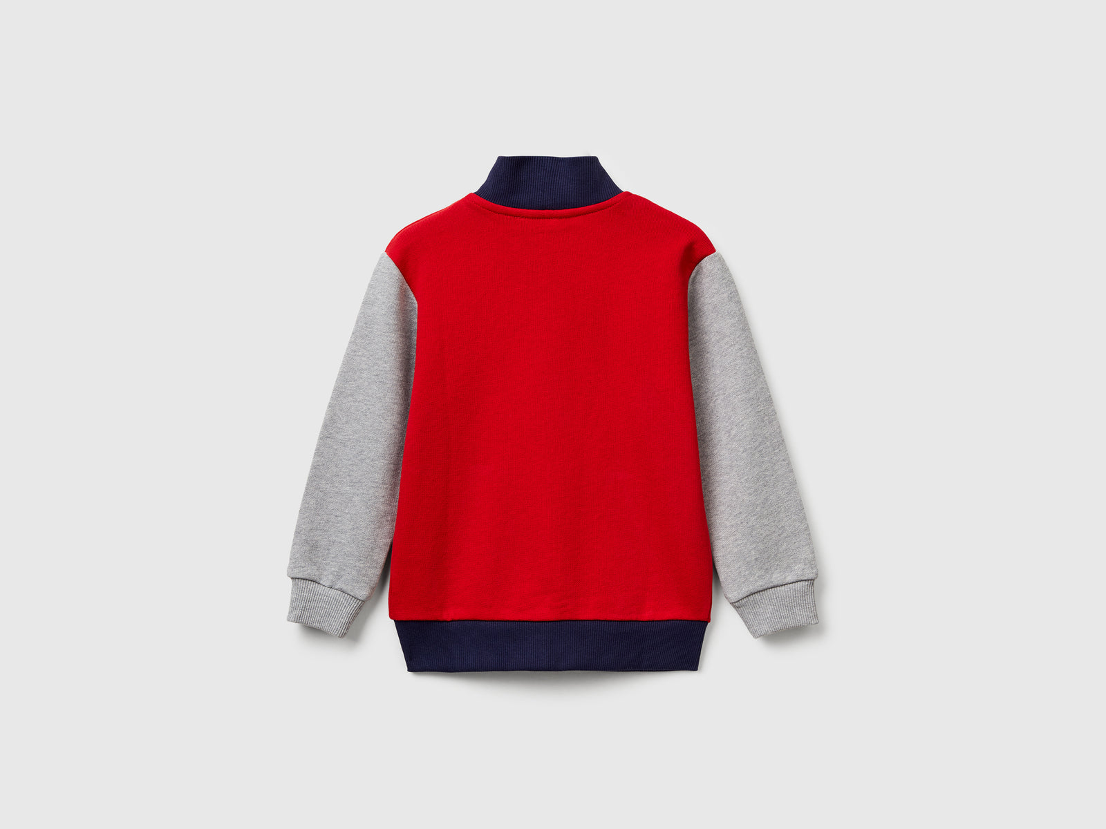 Felpa in cotone con logo da bimbo rosso 2 | Benetton Outlet
