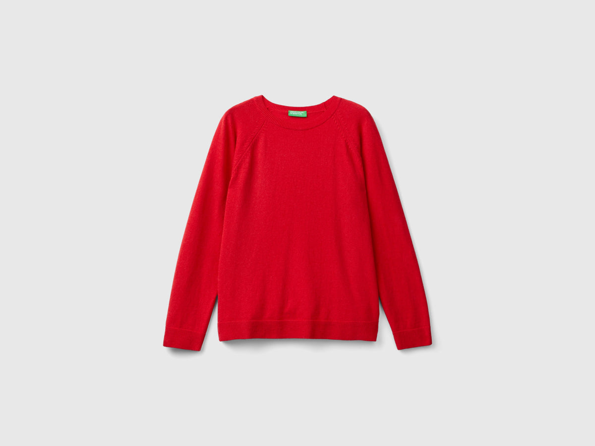 Maglia girocollo in misto lana e cashmere