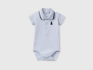 Body a polo in cotone biologico