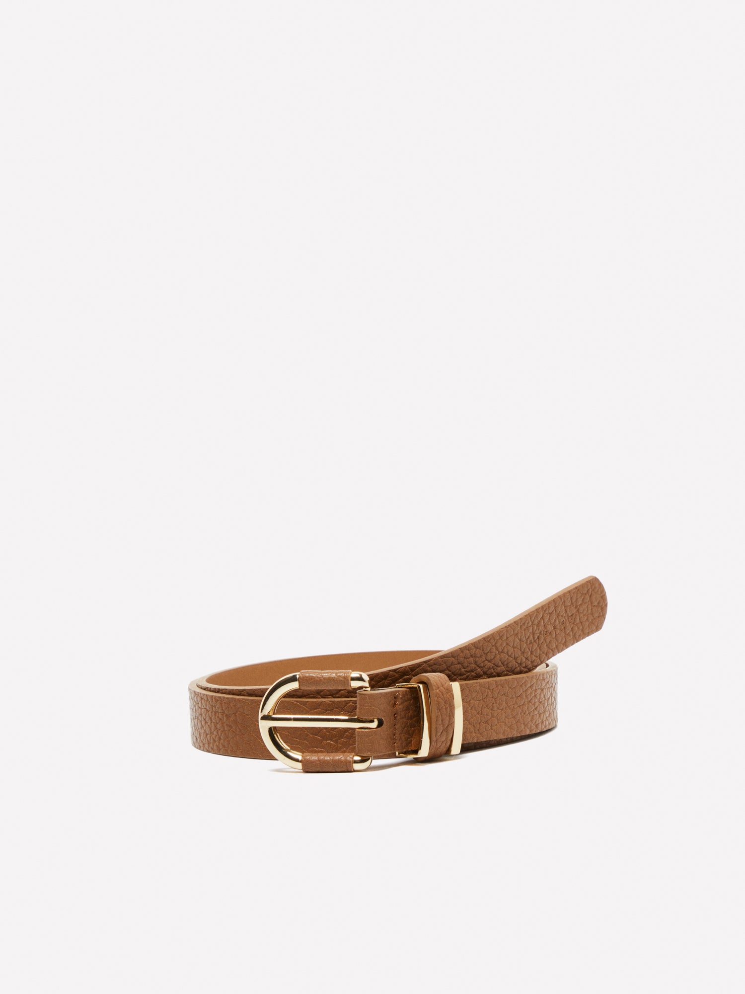 Cintura sottile texturizzata da donna cammello | Sisley Outlet