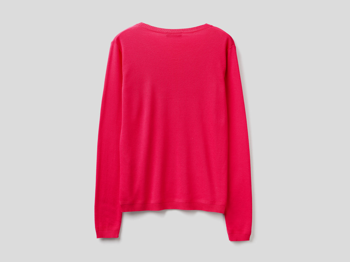 Maglia girocollo in puro cotone